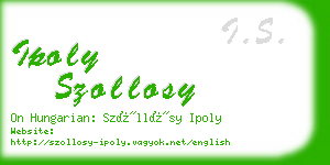 ipoly szollosy business card
